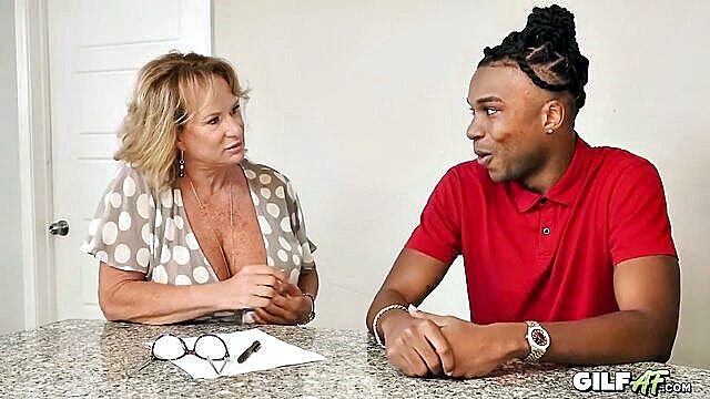 blowjob, hardcore, interracial - watch this filthy old granny get her mouth and pussy stuffed with cash
