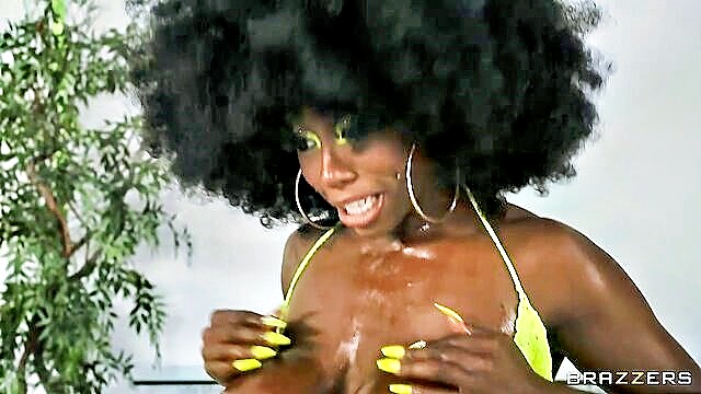 Ebony Mystique - ebony mystique craves more man meat but cant resist the temptation of her red brazzers brazzers Brazzers