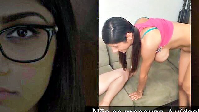 Mia Khalifa - mia khalifas anal prep with a rubber toy before sex Mia Khalifa