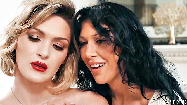 Tori Easton, Queenie Sateen - queenie sateen and tori easton take turns fucking their masters hard cock in high heels Trans Fixed