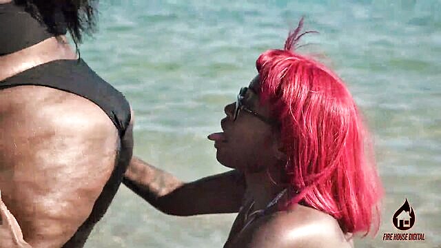 blowjob, beach, bbc - juicy tee beach scene