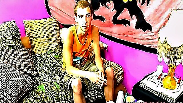 twink, solo, big dick - watch this kinky teen stroke his meaty schlong with a fleshlight in mind