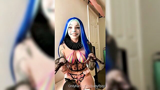 roleplay, dildo, solo - experience the ultimate joi with a crazy clown in babyfooji crazy clown