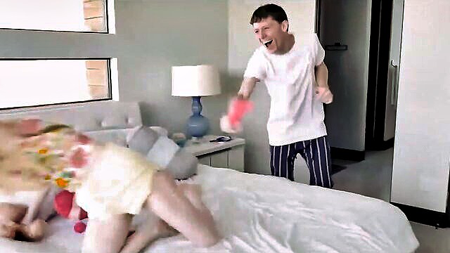 step sister, stepsister, young - step sister helps step brother with a hot creampie