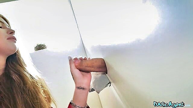 publicagent, girl fuck, cowgirl fuck - czech hottie takes it hard in public during casting