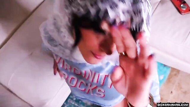 cumshot, blowjob, brunette - jezebeth bbc blowjob
