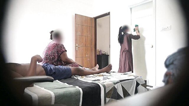 dick, jerking, threesome - indian maid masturbates