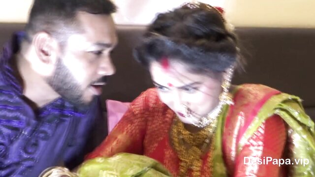 desi hindi, small girl, young girl - honeymoons first sex night with a busty indian babe busty honeymoon gets her tight cooch filled with cum