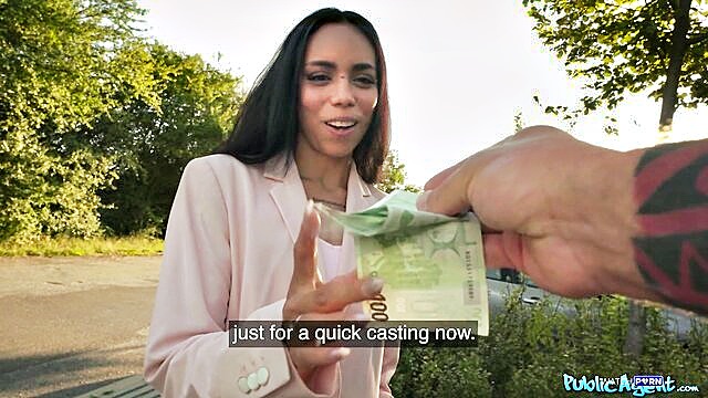 Violeta Grey - violeta grey gets her tight pussy pounded in public by a big black cock