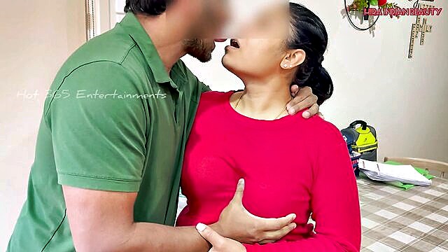 Hot 365 Couple - hot step daughter in law and indian step son have real indian homemade fun with big tits handjobs