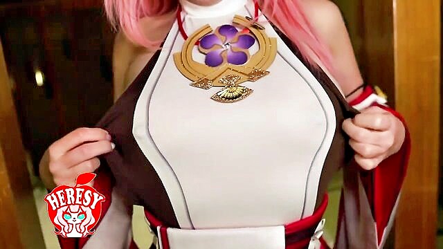 cosplay, behind the scene (bts), babe - yae miko cosplay