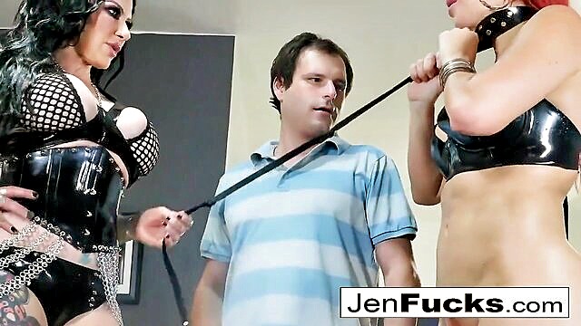 Savannah Fox - savannah fox spanks and pegs her sissy boy in a steamy threesome Puba