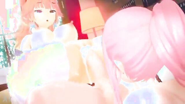 creampie, cum, big ass - big assed futa gets a creampie in hentai video