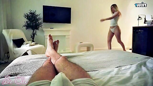 Secret Elle - sharing the bed with stepmom on vacation secret elle