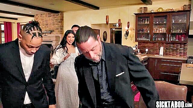 Penelope Woods - big ass milf penelope woods served hot dinner for group of big cock guys