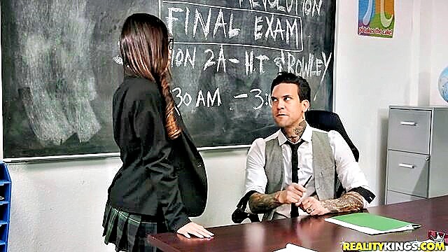 Vina Sky - post grad ta seduces her supervisor in steamy exam hallway encounter vina sky 800