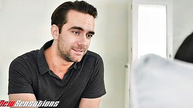 brunette, cumshot, deepthroat - family xxx savannah sixx amp logan pierce cum on tits