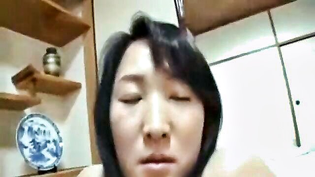 old, young, milf - 44yr old japanese step mom squirts and creampied