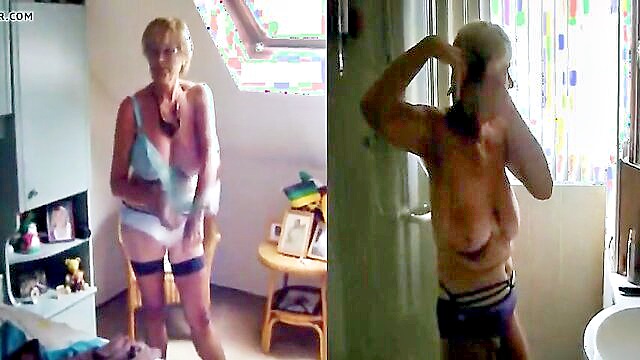 Big Tit Blonde - local hot granny with big tits in lingerie