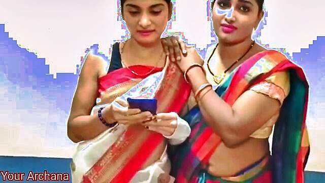 Your Archana - chachi and stepbrother gang up to pleasure 18 year old desi girl with big boobs and mofadilation Your Archana