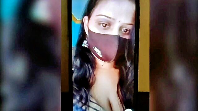 indian mature woman video chats with step brother exposing and fondling her breasts : Babey