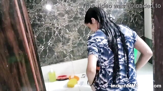 sex, skinny, porn - indian wife shabnam naked in bathroom