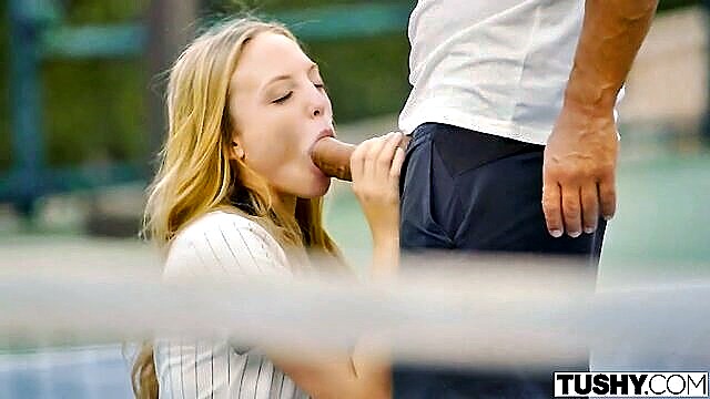 Aubrey Star - tennis lesson turns anal with aubrey star