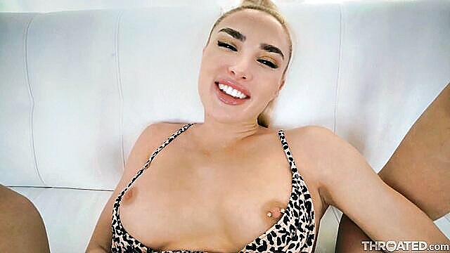 big tits, blonde, kenzie anne - kenzie anne 4k blowjob