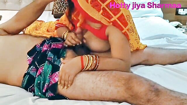 Hotty Jiya Sharmaa - desi village wife enjoys passionate intercourse in a vibrant yellow sari Hotty Jiya Sharmaa