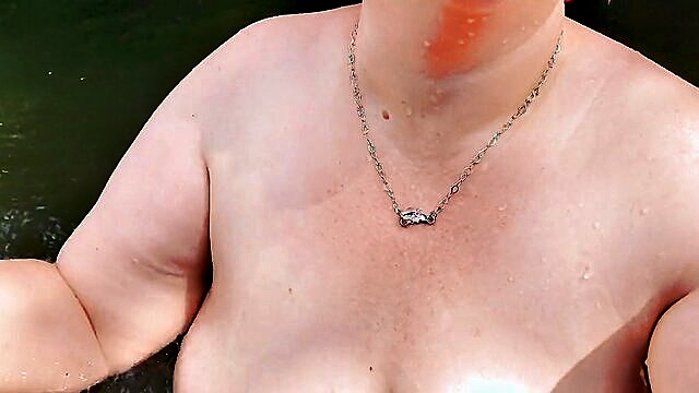 Pink Vamp - voluptuous bbw indulges in public nudity flaunting her ample breasts and curvy figure Pink Vamp