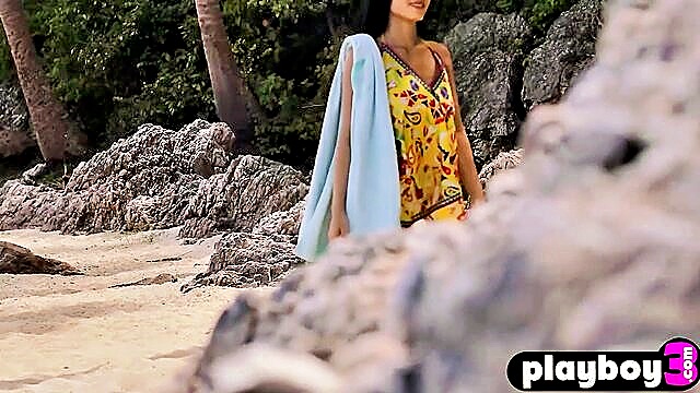 asian teen, asian, teen - kahlisa big tits at beach