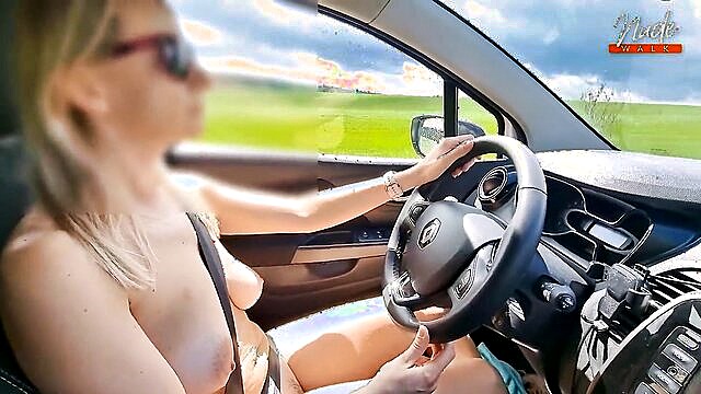 Farfalla wifeshare - attractive middle aged woman enjoys driving without clothing in the warmer months embracing exhibitionism as part of her summer lifestyle Farfalla wifeshare