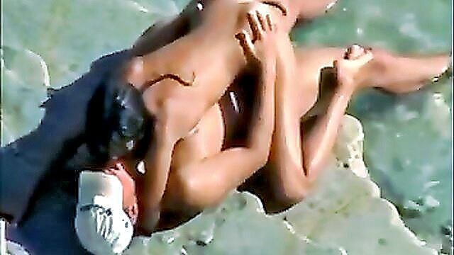 nudist, fucking, licking - beach sex position