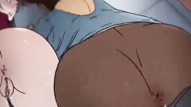 blowjob, hentai, threesome - public train sex horror