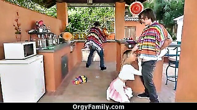 hardcore, teen, blowjob - orgyfamily stepbrother stepsister