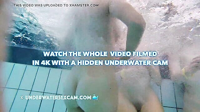 naked pierceds indulge in underwater sauna pool fun and get caught on camera : Underwater Sexcam