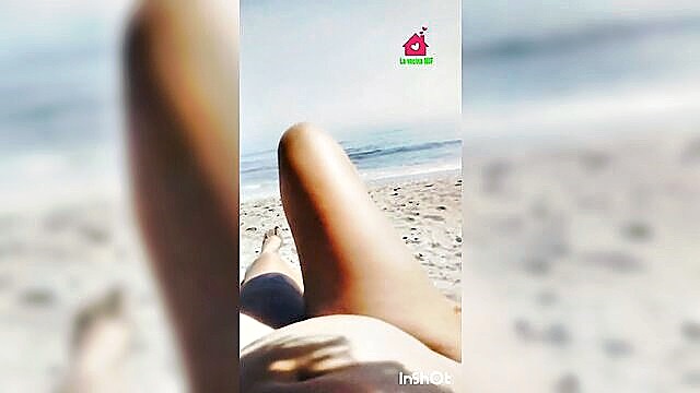 La vecina milf - homemade video of a nudist couple exploring their sexuality on a naked beach La vecina milf