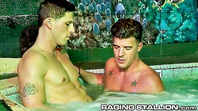 JJ Knight, Roman Todd - roman todd and jj knight hot tub scene Raging Stallion