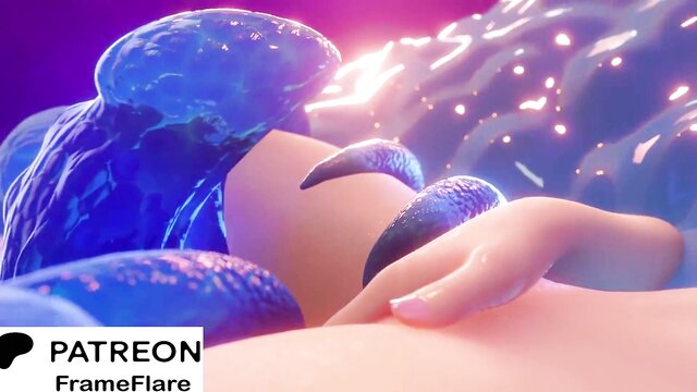 hentai, mona, animation - genshin impact slime xxx