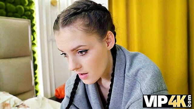 Anie Darling - an indulgent adult man abandons his new sex toy to pleasure a young teen until ejaculation on august 1st 2023 in a vip4k video VIP 4K