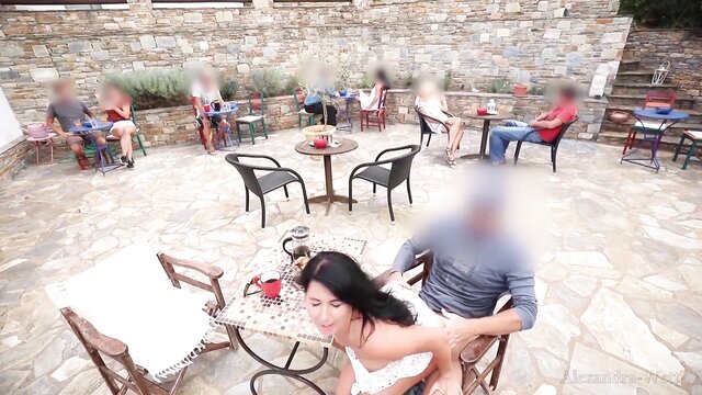 Alexandra Wett - i get a creampie in the middle of the restaurant from a milf with a big cock