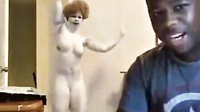 ebony, bodypaint, booty - full hd xxx video of woman painting herself white