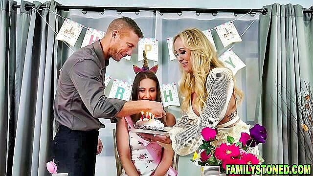 Laney Grey - stepmother and stepdad celebrating laney greys birthday teens blonde small tits milf threesome stepmom and stepdad celebrating laney greys birthday raleigh07