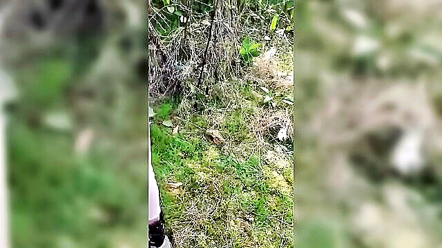 cumshot, blowjob, amateur - french milf outdoor blowbang