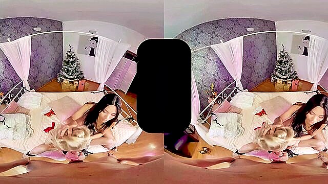 Polly B, Alexa B, Alexa B., Calibri, Alexa Flexy, Polly Pons - stealthy stepsis threesome christmas present 18VR