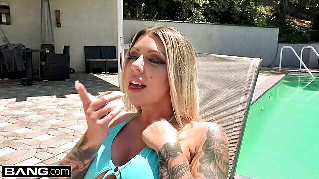 Karma Rx - karma rx a tattooed blonde milf catches her neighbor spying on her and invites him over for a steamy encounter Bang Confessions