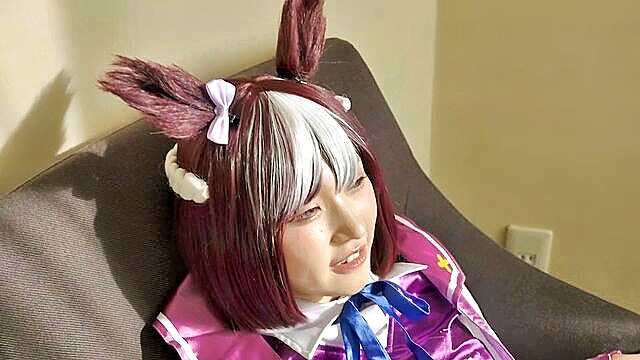 blowjob, asian, hotel - uma musume cosplay porn