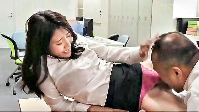 anal, blowjob, cumshot - asian office girl creampie