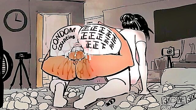 big dick, hardcore, homemade - condom counting with mom