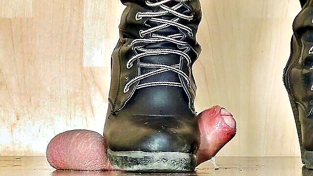 trampling, bootjob, fetish - sara alfaros cock and ball trampling